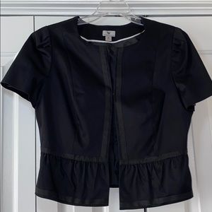 Worthington black open front cropped jacket, MED
